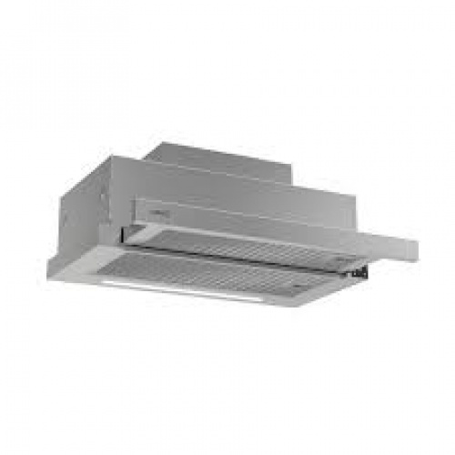 Hotte tiroir inox 60cmPanneau controles tactiles avec arrêt automatique et indi