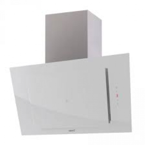 Hotte murale verticale inclinée 90cm avec panneau controles tactile et panneau d