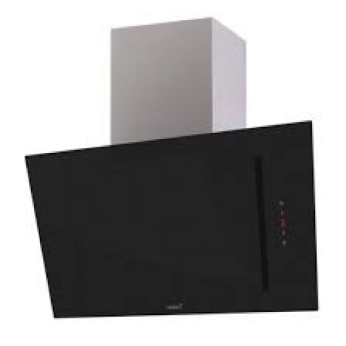 Hotte murale verticale inclinée 70cm avec panneau controles tactil avec panneau