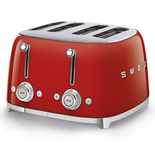 Grille-pain 4 Tr Fentes Rouge Ann.50