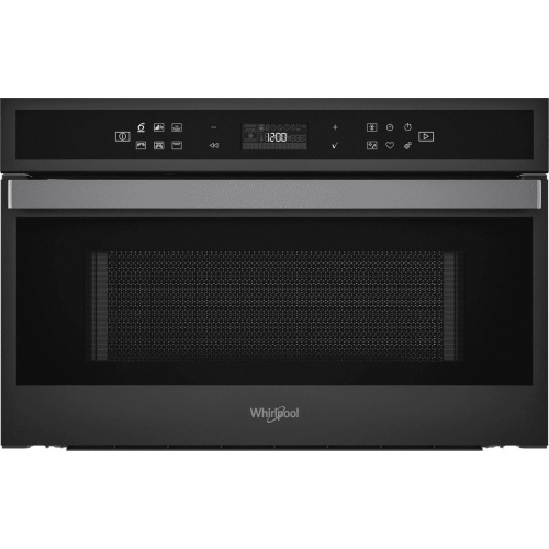 Micro-ondes encastrable, inox black, gril, Crisp, Vapeur, 31L, plateau 32,50 cm,