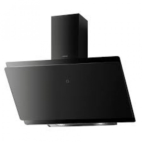 Hotte verticale inclinée noir 90cm Panneau controles tactiles avec temporizateu