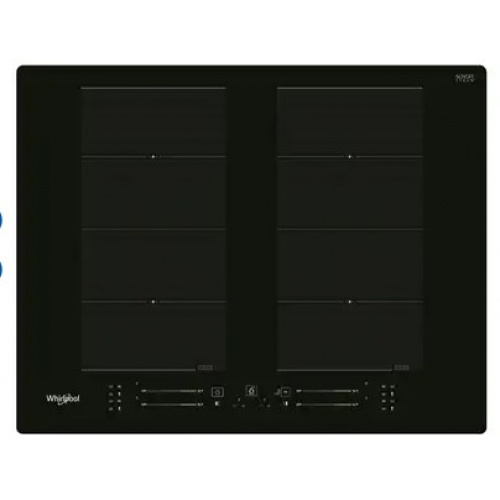 Table induction, noir, 65cm, 4 zones dont 2 zones flexibles Flexiside de 4 induc