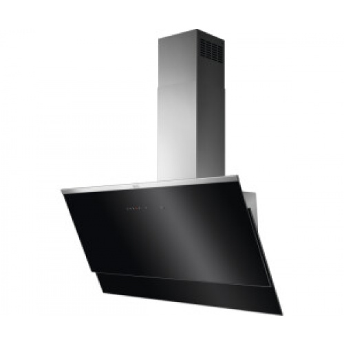 Produit EcoLine – Hotte décorative verticale 90 cm – Couleur:Noir et inox – Conn