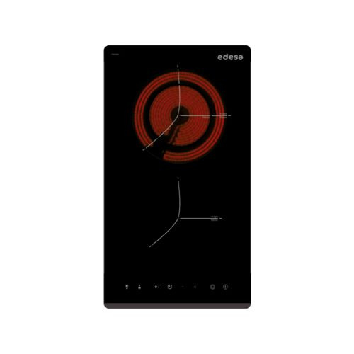 Radiant vitroceramic hob with rounded edge
2 Zone: One of 19/12 cm and one 15,5