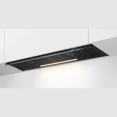 Produit EcoLine – Hotte integrée 120 cm – Couleur:Noir – Connection H²H : Hotte