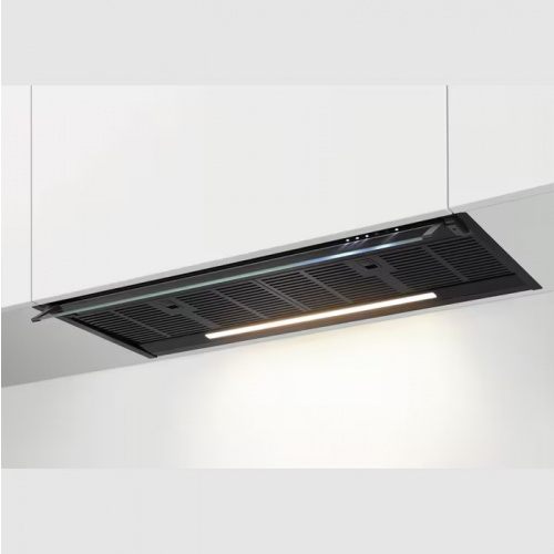 Produit EcoLine – Hotte integrée 90 cm – Couleur:Noir – Connection H²H : Hotte p