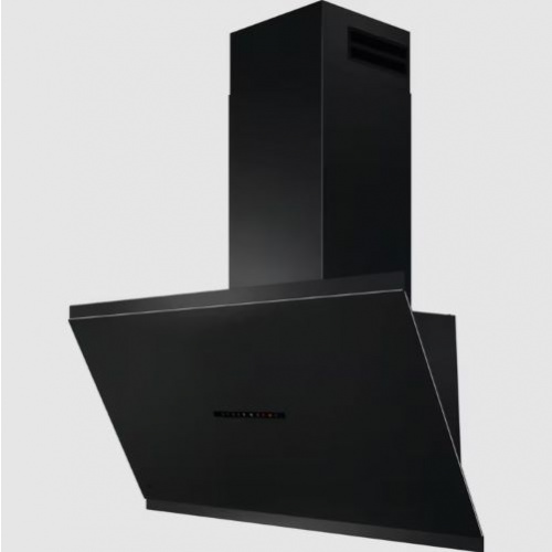 Produit EcoLine – Hotte décorative verticale 90 cm – Couleur:Noir mat – Connecti