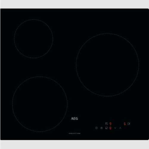 Table:Induction – Largeur (mm):590 – 3 foyers – Bandeau de commandes Frontal – C
