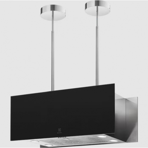Produit EcoLine – Hotte îlot 90 cm – Série 600 – Couleur:Noir mat – Connection H