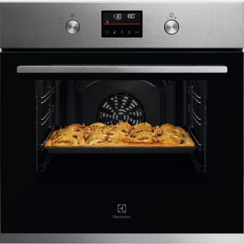 Four encastrable Série 300 – Nettoyage pyrolyse – Bandeau métal – Classe d`effic