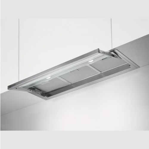 Hotte tiroir 90 cm – Série 600 – Couleur:Inox – Niveau sonore (dB) mini/maxi:49/