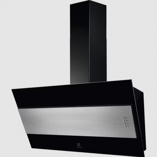 Hotte décorative verticale 90 cm – Série 500 – Couleur:Noir – Aspiration périmét