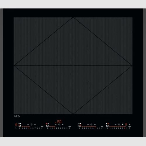 Table:Induction – Largeur (mm):590 – 4 foyers – Zone Modulable Centre (L x l):48