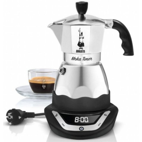 Cafetière Moka Easy Timer 3T Electri. Alu.