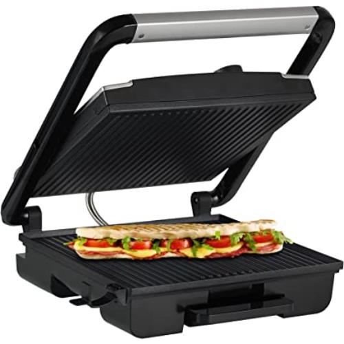 Grill Panini pro – Thermostat ajustable-Plaque de cuisson extra large