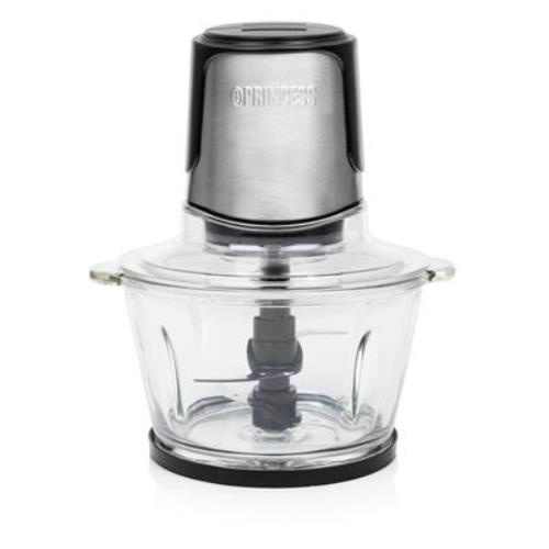 Mini-hachoir duo XL 4 lames en acier inoxydable – Bol en verre de 1,5L