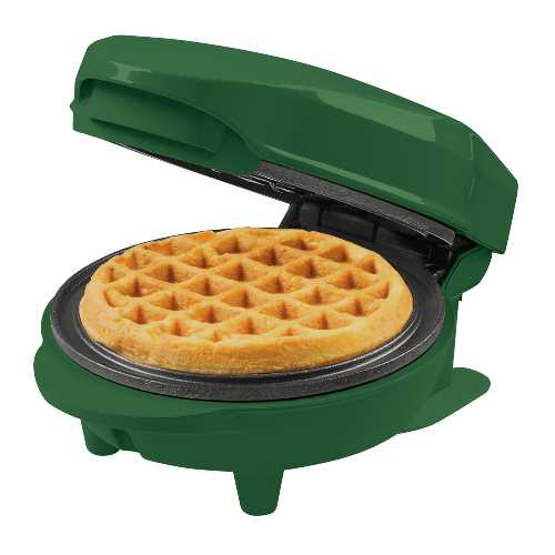 Gaufrier – 1 gaufre – Plaque Ø 12,5cm – Revêtement antiadhésif – 550W – Christma