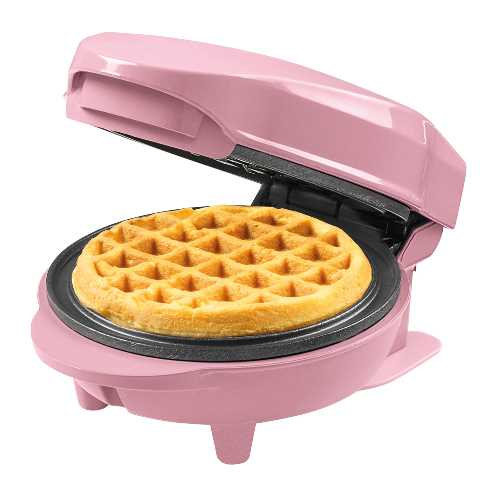 Gaufrier – 1 gaufre – Plaque Ø 12,5cm – Revêtement antiadhésif – 550W – Christma