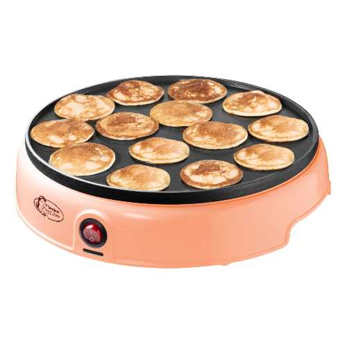Appareil à Poffertjes – 14pcs – Plaque 40 x 26cm – 800W – Peach Sweet Dreams –