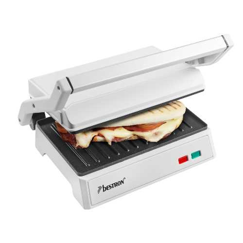 Grill à panini/viande – Le grill s’ouvre à 180° – Bac récupération de graisse –