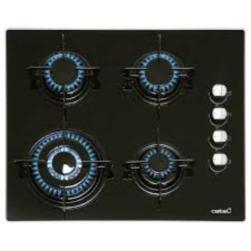 “Black glass gas hob 4 burners with triple crown zone
Exclusive for Gas butane
G