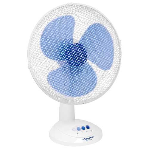 Ventilateur de table Ø 35cm – 40W – Blanc et bleu