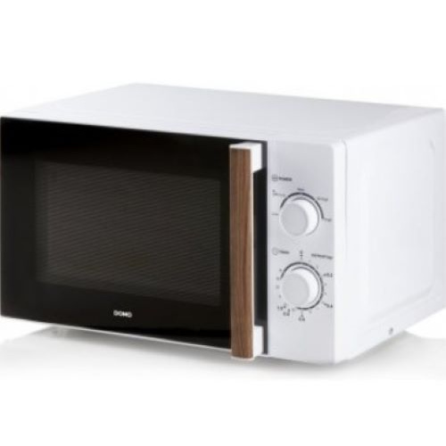 Micro Ondes mono Poignée Bois 20L 25,5 cm Blanc