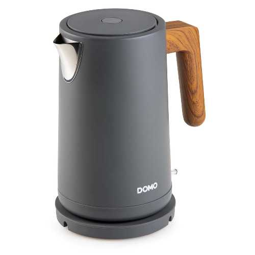 Bouilloire 1,7L 2200w base 360° arr.aut.gris mat