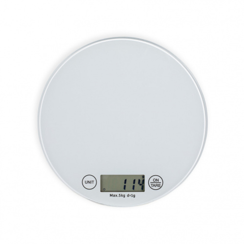 Balance électro. 5Kg Prec.Gr Blanc Tare Slim LCD