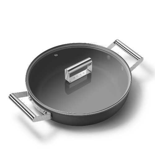 Sauteuse Noir Mat D28 Rev Céram Inx tt feux+couv