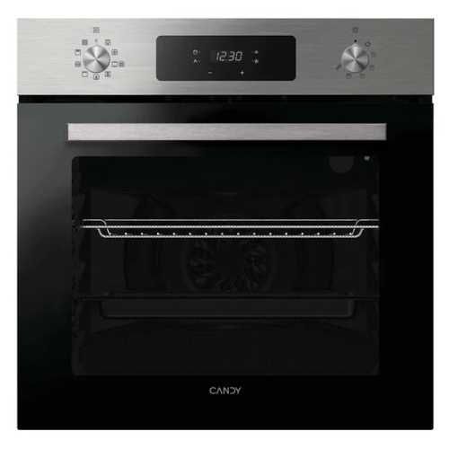 Four multifonctions pyrolyse porte froide CANDY, inox anti traces, chaleur brass