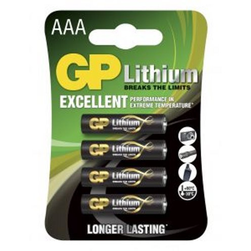 Blister de 4 piles AAA Lithium