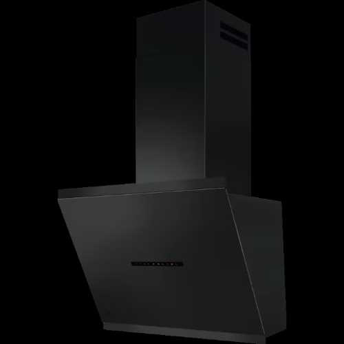 Hotte verticale – Couleur:Noir mat – Dimensions H / L / P (mm):950min -1260maxi