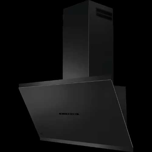 Hotte verticale – Couleur:Noir mat – Dimensions H / L / P (mm):950min -1260maxi