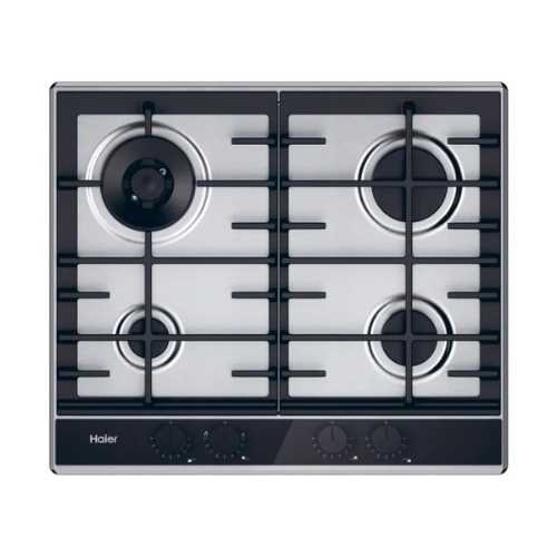 Plaque gaz 60 cm Haier HAHG6BR4TX – 4 feux – 4,0 / 2,7 / 1,75 / 1,0 (kW) – Puiss