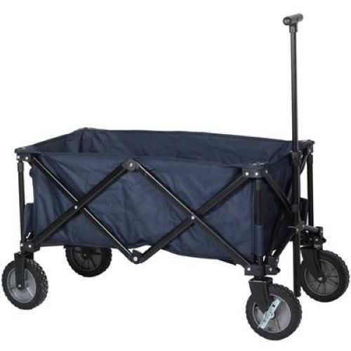 Chariot de jardin pliant Campart Travel HC-0910 – contenance  de 70 kg – Bleu