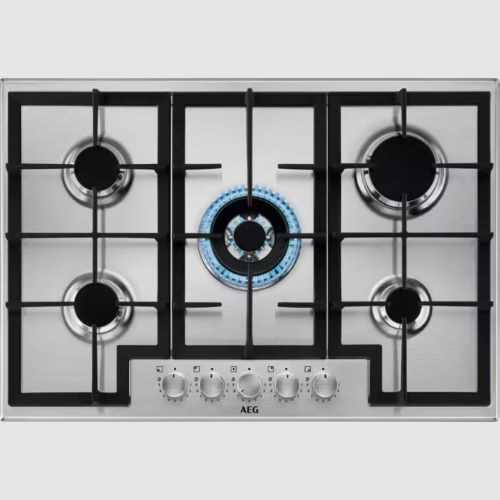 Gamme:Slim line – Table:Gaz – Largeur (mm):745 – 5 foyers – Encastrement standar