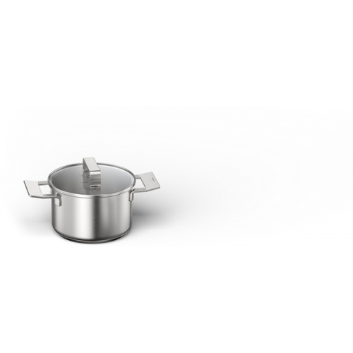 Compatible avec l’induction  Casserole Ø 18 (bas) / 20 cm (haut), capacité de 3,