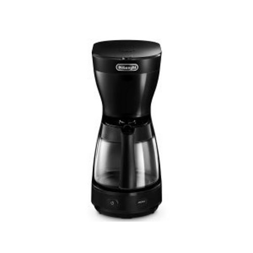 Glass carafe, 2 buttons, black