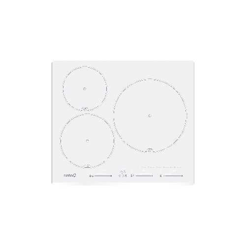 « 60cm induction hob 3 zones: 
1 zone of 30cm diameter,
1 zone of 23cm diameter a