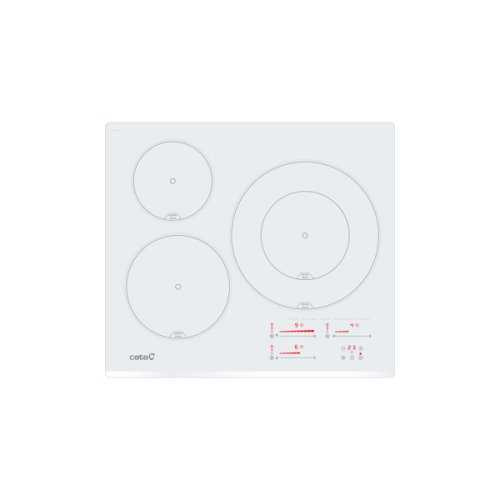 « 3 cooking areas:
Right: 1 giant double area with Booster function of ø300/180mm