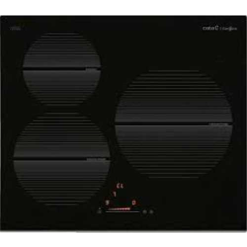 « 3 cooking areas:
Right: 1 area with Booster function of ø280mm of 2.3kW (max. 3