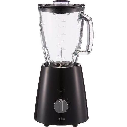 800W, NOIR, COUPE EN VERRE RÉSISTANT À LA CHALEUR DE 1,75L, 5 VITESSES, PULSE,