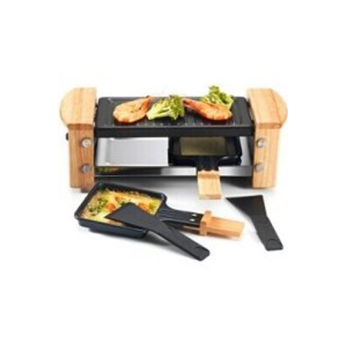 raclette 2 poêlons 350W finition bois