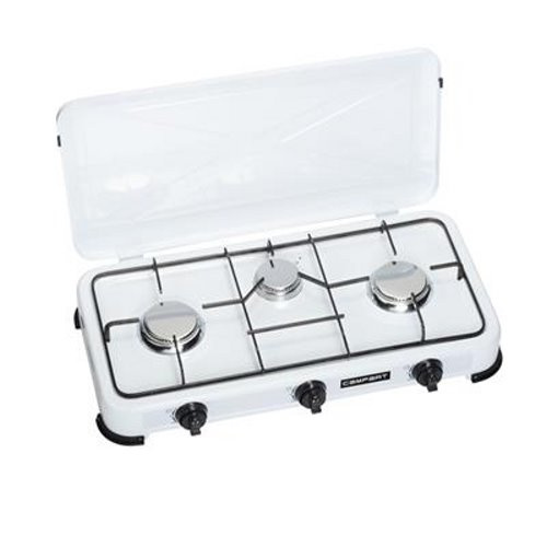 Cuisinière à gaz FireFriend KO-6383 – 3 brûleurs – 2 x 1 500 W et 1 x 1 000 W –