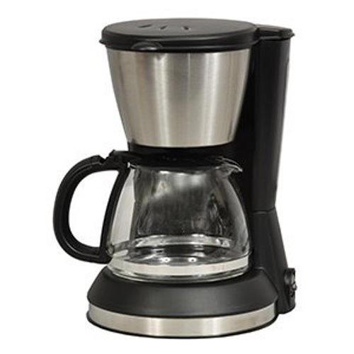 cafetière 6-7 tasses inox-noire 550W