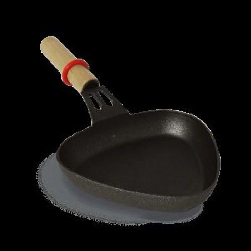 Lot de 2 poêlons raclette triangulaire manche Bois