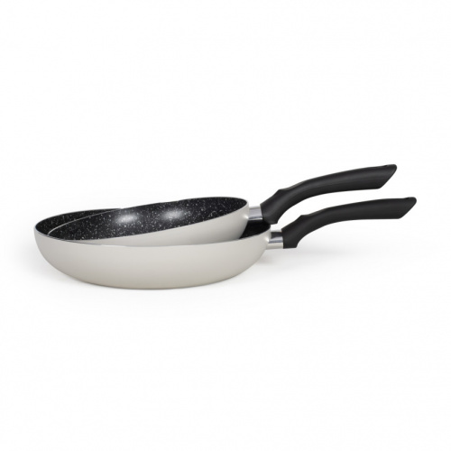 Cuisson 2 poêles 24-28 Aspect Pierre Ind. Gris