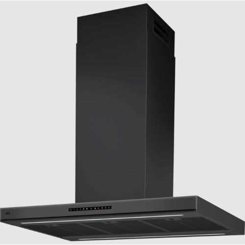 Hotte îlot – Couleur:Noir mat – Dimensions H / L / P (mm):850min -1150maxi /898/